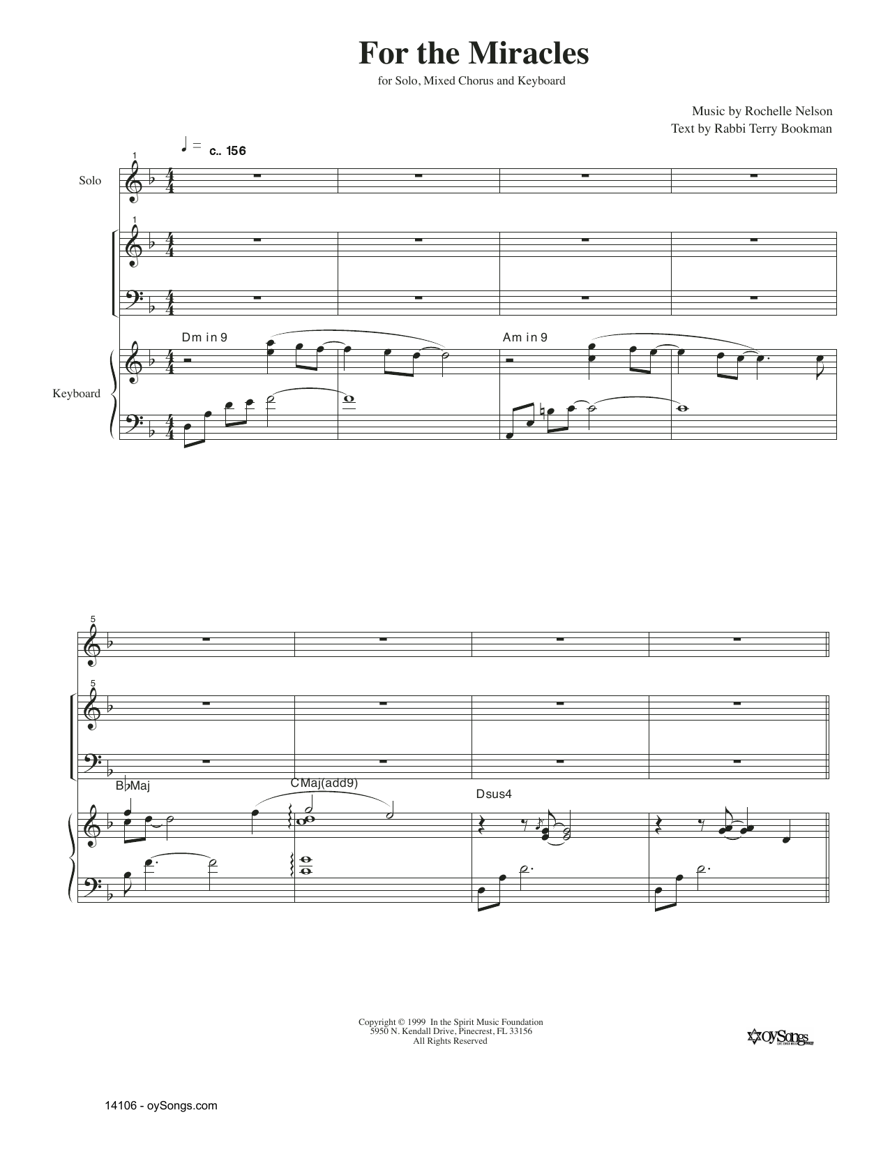 Learn to play Rachelle Nelson For The Miracles sheet music for Choir in minutes. Price: 3.9900$ Rachelle Nelson For The Miracles sheet music notes and chords arranged for Choir