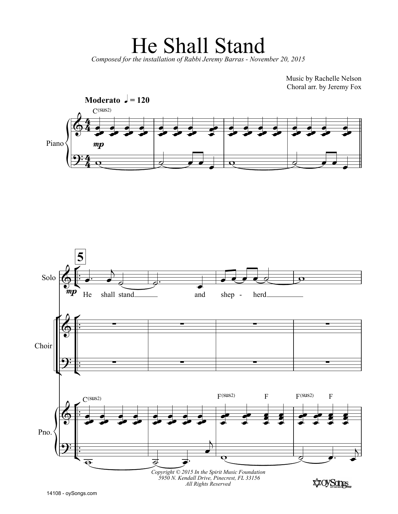 Rachelle Nelson He Shall Stand sheet music notes and chords. Download Printable PDF.