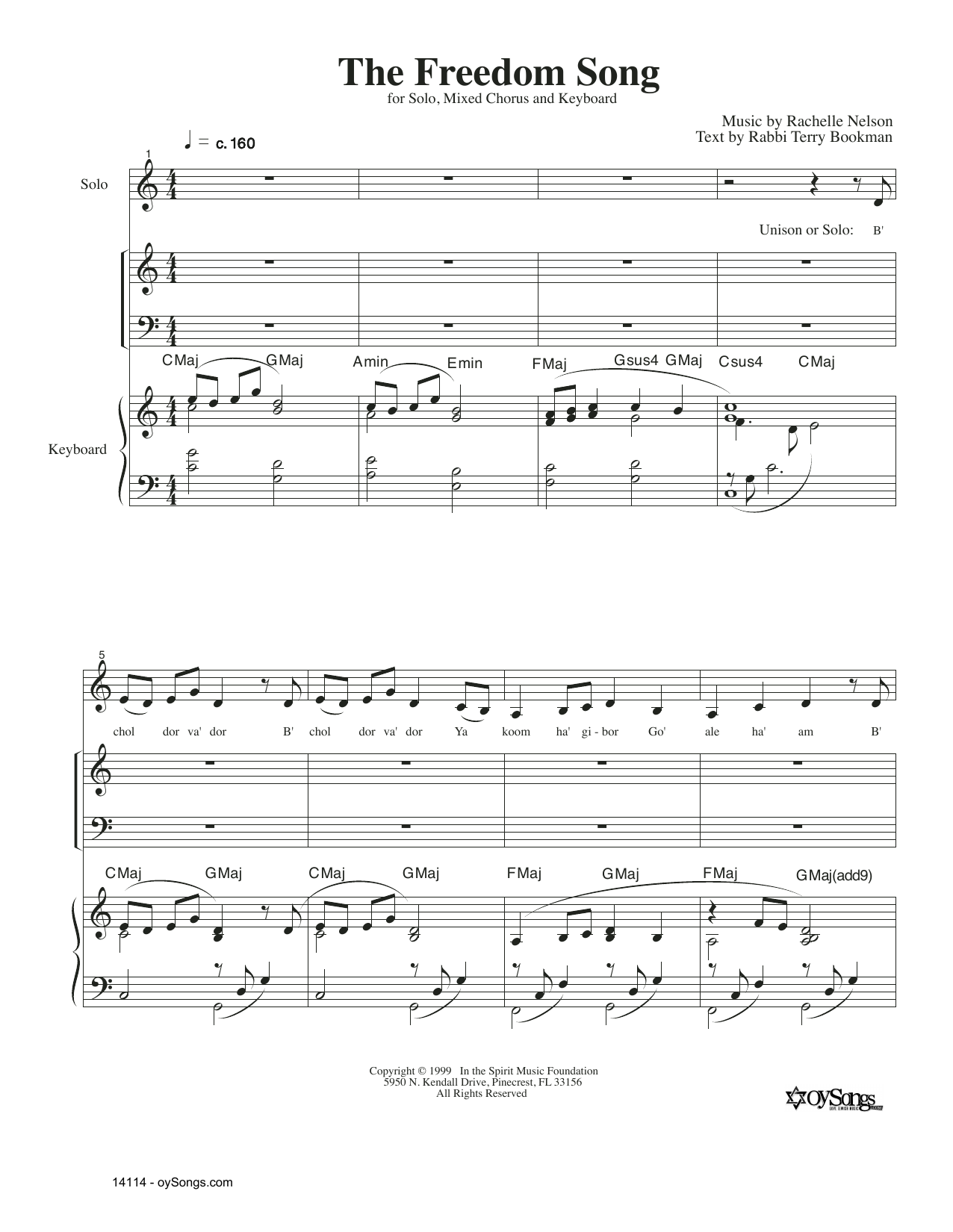 Rachelle Nelson The Freedom Song sheet music notes and chords. Download Printable PDF.