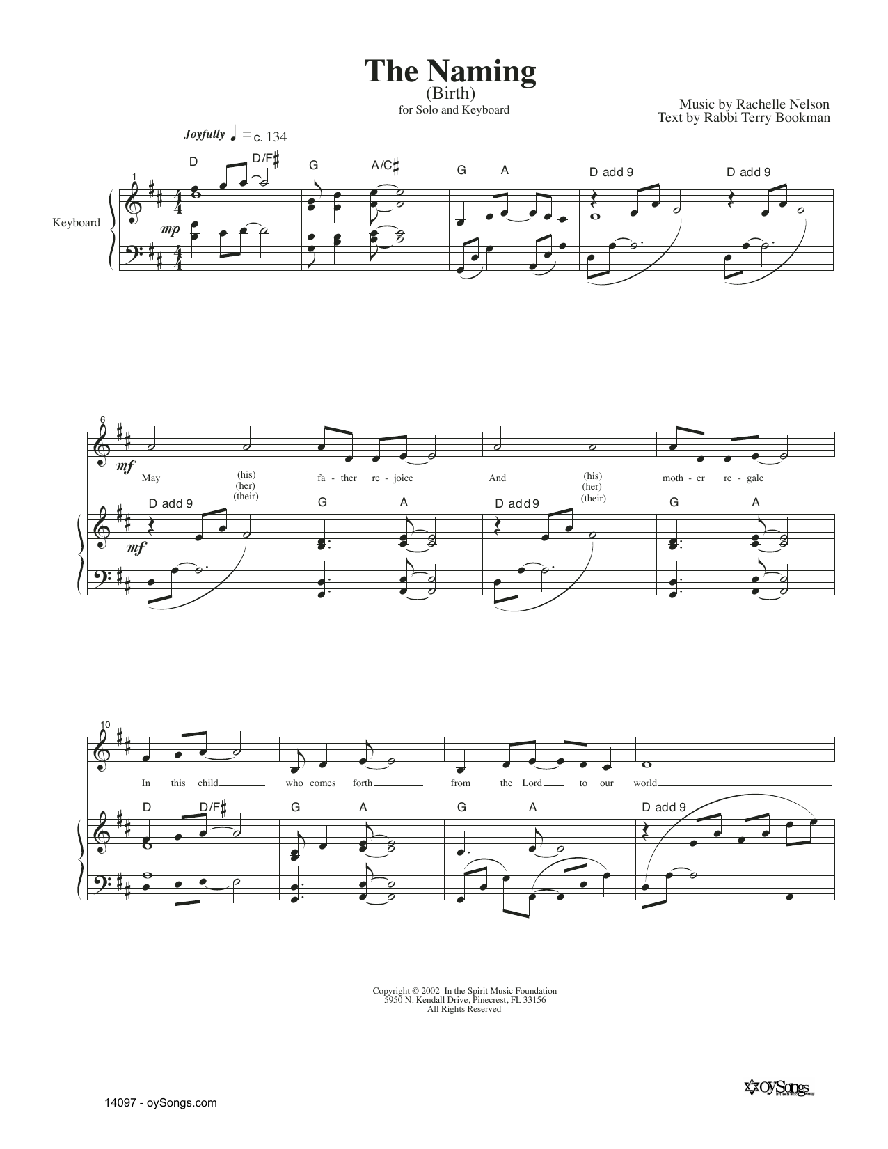 Rachelle Nelson The Naming sheet music notes and chords. Download Printable PDF.