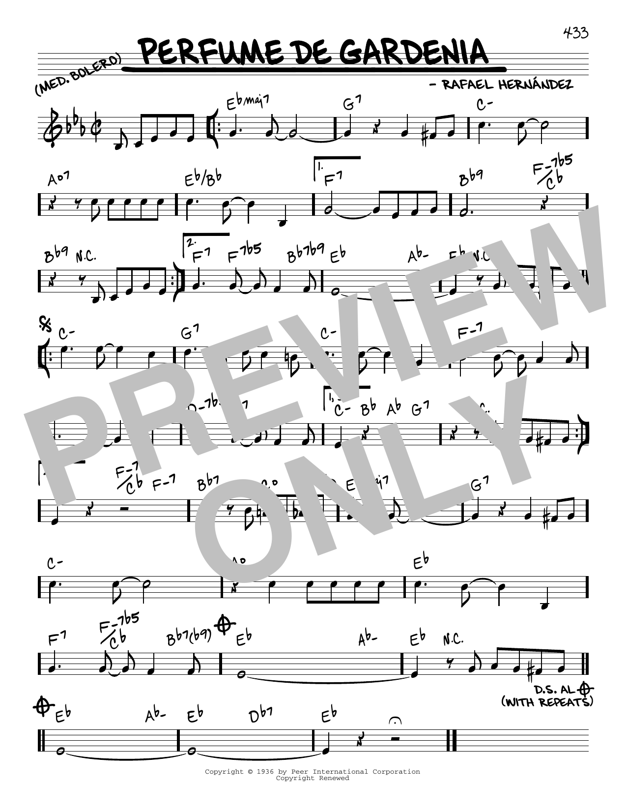 Rafael Hernandez Perfume De Gardenia sheet music notes and chords. Download Printable PDF.