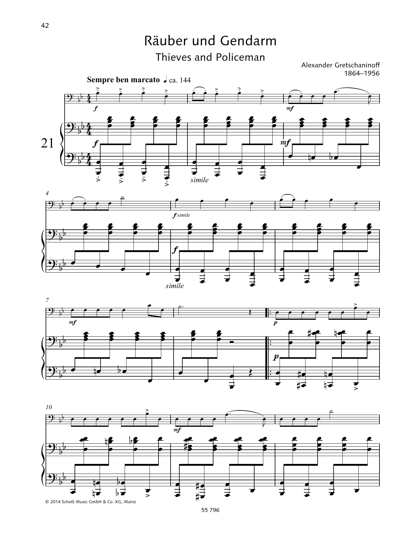 Rainer Mohrs Thieves and policeman sheet music notes and chords. Download Printable PDF.