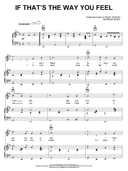 Learn to play Ralph Stanley If That's The Way You Feel sheet music for Guitar Tab in minutes. Ralph Stanley If That's The Way You Feel sheet music notes and chords. Download Printable PDF.