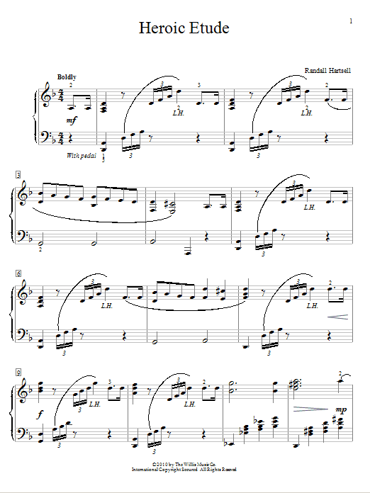 Randall Hartsell Heroic Etude sheet music notes and chords. Download Printable PDF.