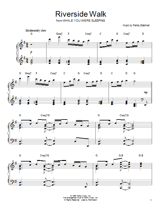 Learn to play Randy Edelman Riverside Walk sheet music for Piano Solo in minutes. Randy Edelman Riverside Walk sheet music notes and chords. Download Printable PDF.