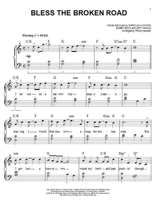 Learn to play Rascal Flatts Bless The Broken Road sheet music for Easy Piano in minutes. Price: 6.9900$ Rascal Flatts Bless The Broken Road sheet music notes and chords arranged for Easy Piano