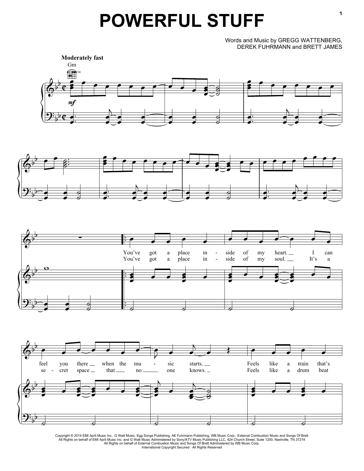 Rascal Flatts Powerful Stuff sheet music notes and chords. Download Printable PDF.