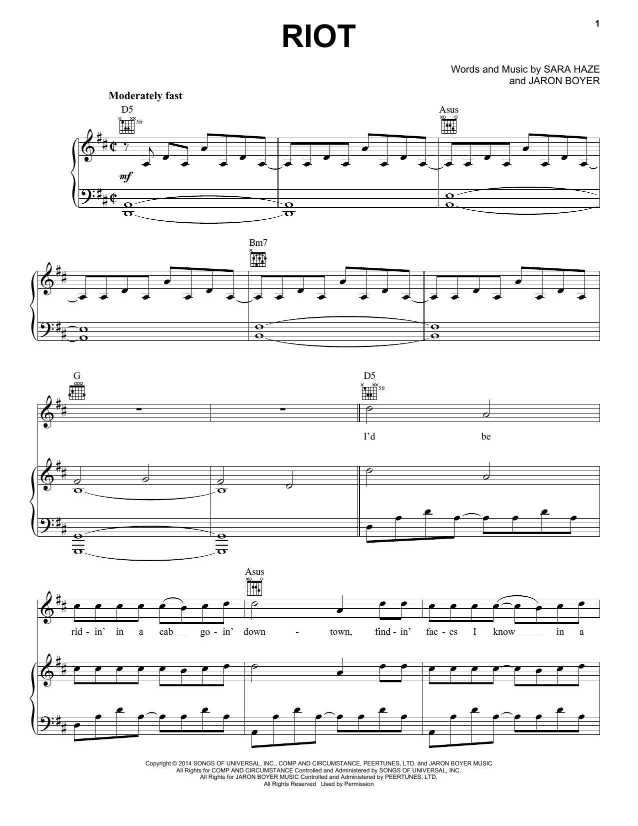 Rascal Flatts Riot sheet music notes and chords. Download Printable PDF.