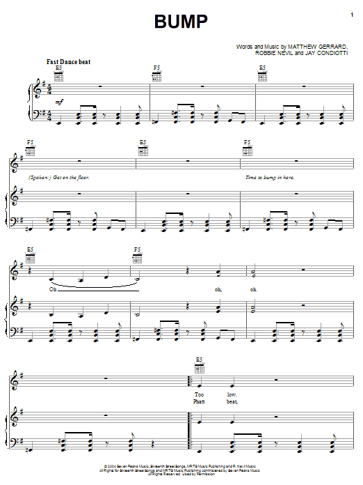 Raven-Symone Bump sheet music notes and chords. Download Printable PDF.