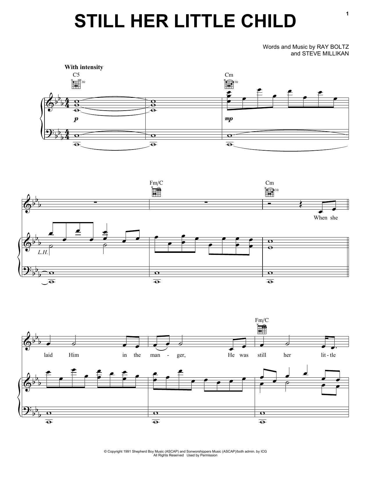 Ray Boltz Still Her Little Child sheet music notes and chords. Download Printable PDF.