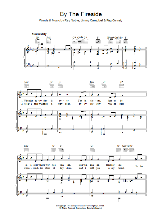 Learn to play Ray Noble By The Fireside sheet music for Piano, Vocal & Guitar (Right-Hand Melody) in minutes. Ray Noble By The Fireside sheet music notes and chords. Download Printable PDF.