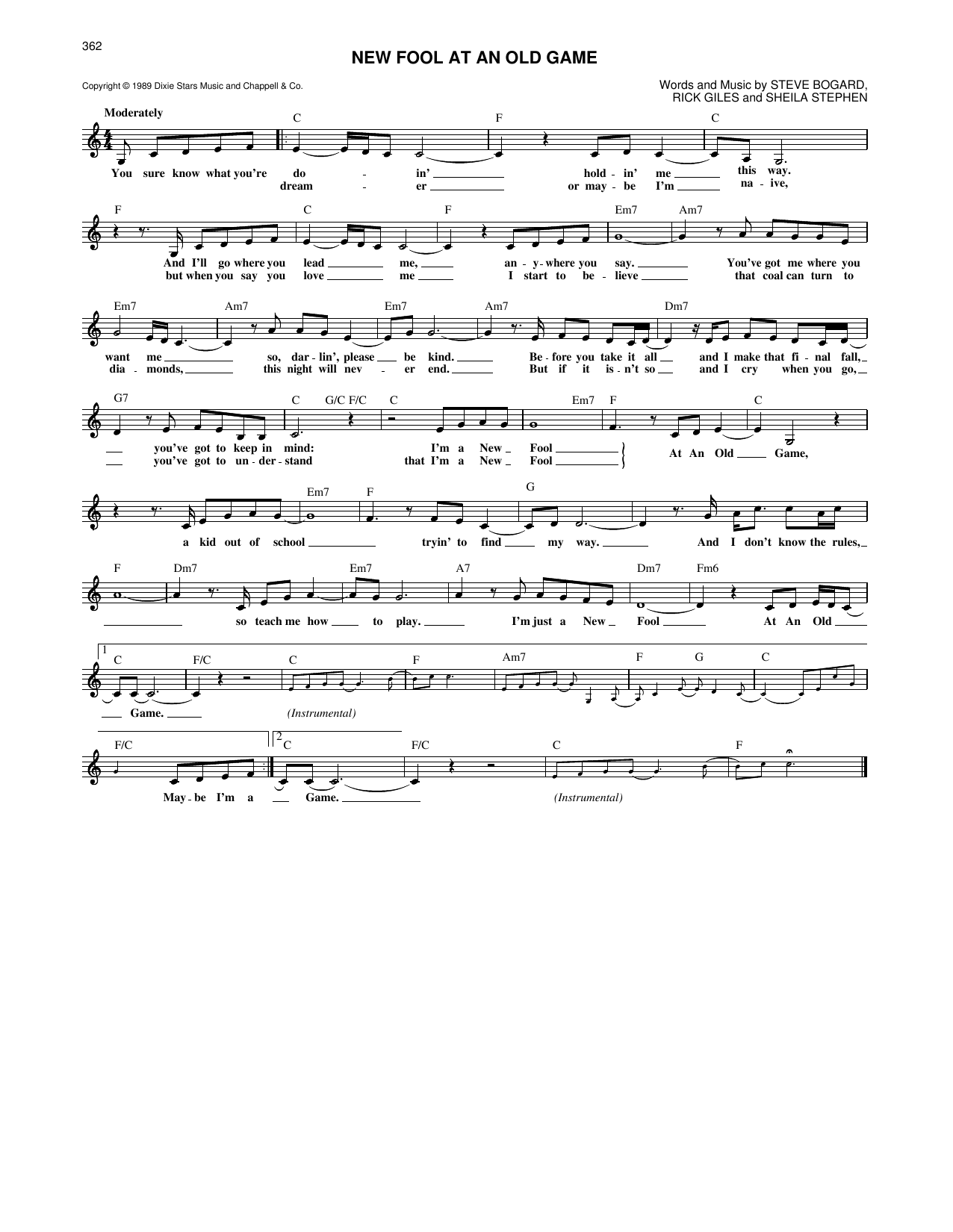 Learn to play Reba McEntire New Fool At An Old Game sheet music for Lead Sheet / Fake Book in minutes. Price: 5.9900$ Reba McEntire New Fool At An Old Game sheet music notes and chords arranged for Lead Sheet / Fake Book