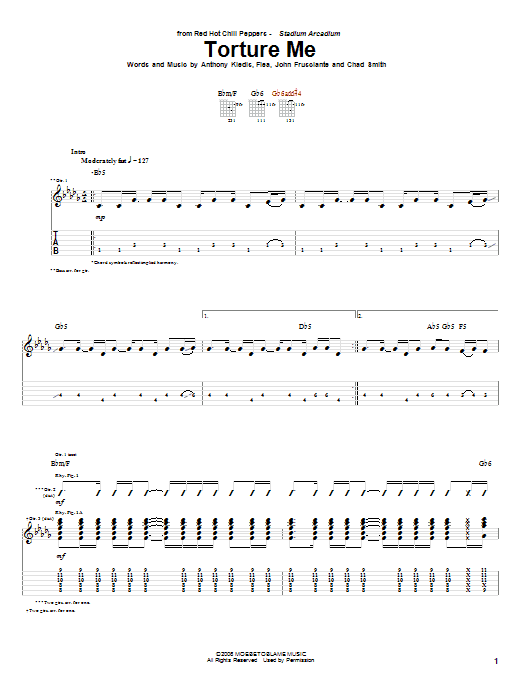 Learn to play Red Hot Chili Peppers Torture Me sheet music for Bass Guitar Tab in minutes. Price: 7.8900$ Red Hot Chili Peppers Torture Me sheet music notes and chords arranged for Bass Guitar Tab