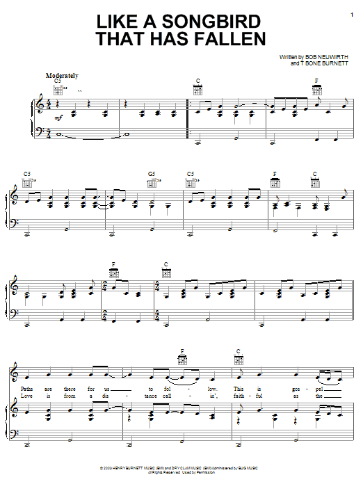 Reeltime Travelers Like A Songbird That Has Fallen sheet music notes and chords. Download Printable PDF.