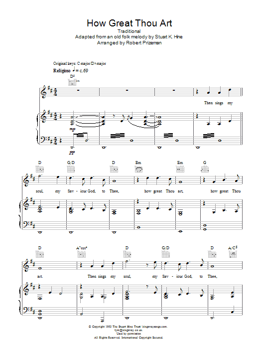 Free Choir Sheet Music - How Great Thou Art