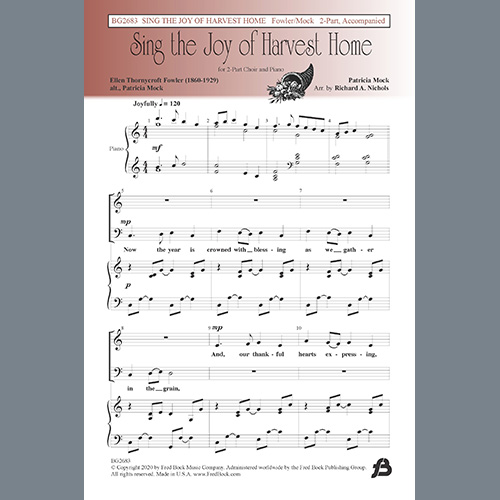 Richard A. Nichols Download Printable PDF Score Easily Download Richard A. Nichols Printable PDF piano music notes, guitar tabs for 2-Part Choir. Transpose or transcribe this score in no time - Learn how to play song progression.