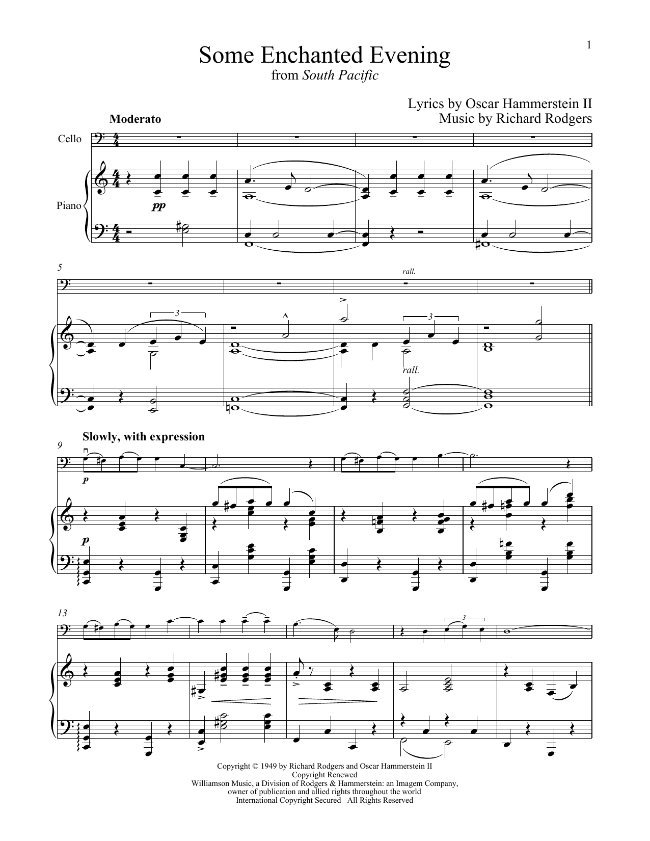 Learn to play Richard Rodgers Some Enchanted Evening (from South Pacific) sheet music for Flute and Piano in minutes. Price: 7.7900$ Richard Rodgers Some Enchanted Evening (from South Pacific) sheet music notes and chords. Download Printable PDF.