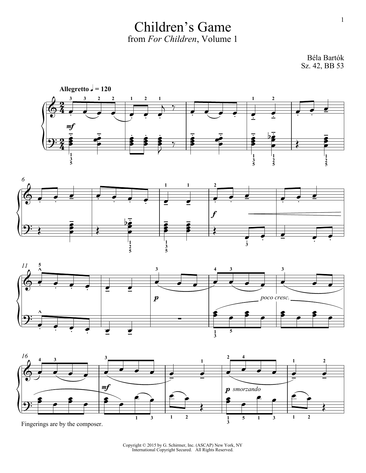 Richard Walters Children's Game sheet music notes and chords. Download Printable PDF.