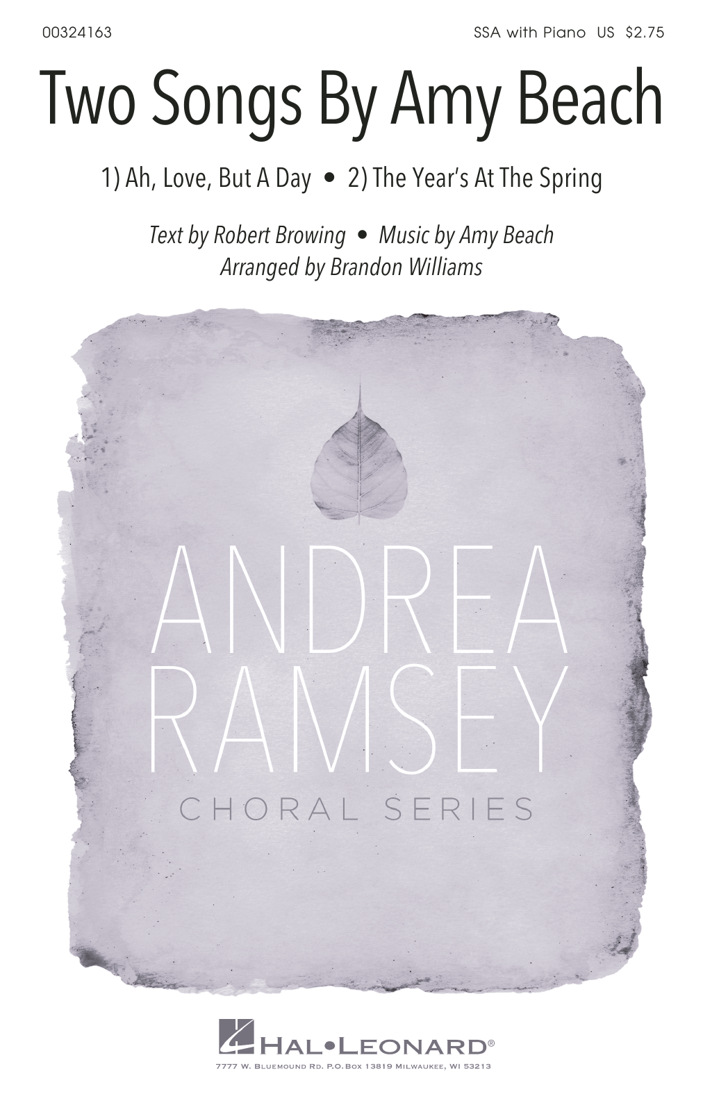 Learn to play Robert Browing and Amy Beach Two Songs By Amy Beach (Ah, Love, But A Day and The Year's At The Spring) (arr. Brandon Williams) sheet music for SSA Choir in minutes. Price: 3.9900$ Robert Browing and Amy Beach Two Songs By Amy Beach (Ah, Love, But A Day and The Year's At The Spring) (arr. Brandon Williams) sheet music notes and chords arranged for SSA Choir