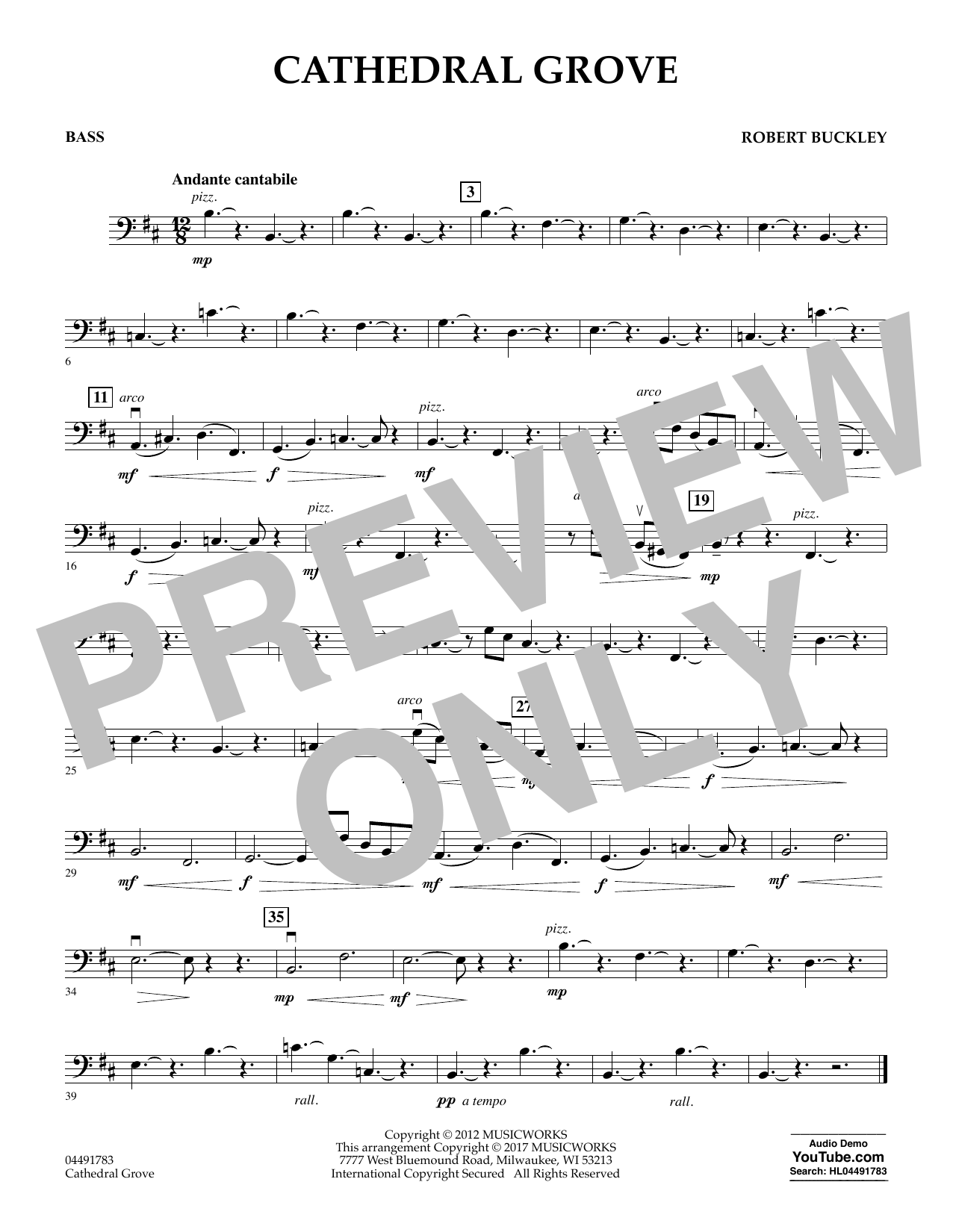 Learn to play Robert Buckley Cathedral Grove - Bass sheet music for Orchestra in minutes. Robert Buckley Cathedral Grove - Bass sheet music notes and chords. Download Printable PDF.