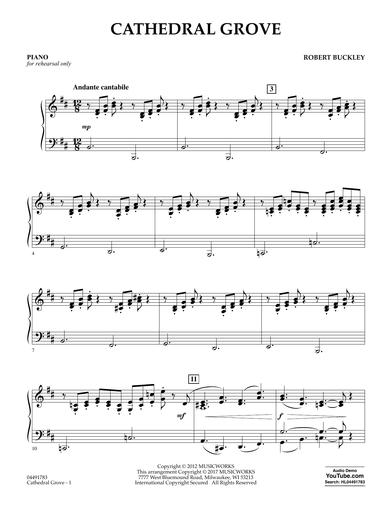 Learn to play Robert Buckley Cathedral Grove - Piano sheet music for Orchestra in minutes. Robert Buckley Cathedral Grove - Piano sheet music notes and chords. Download Printable PDF.