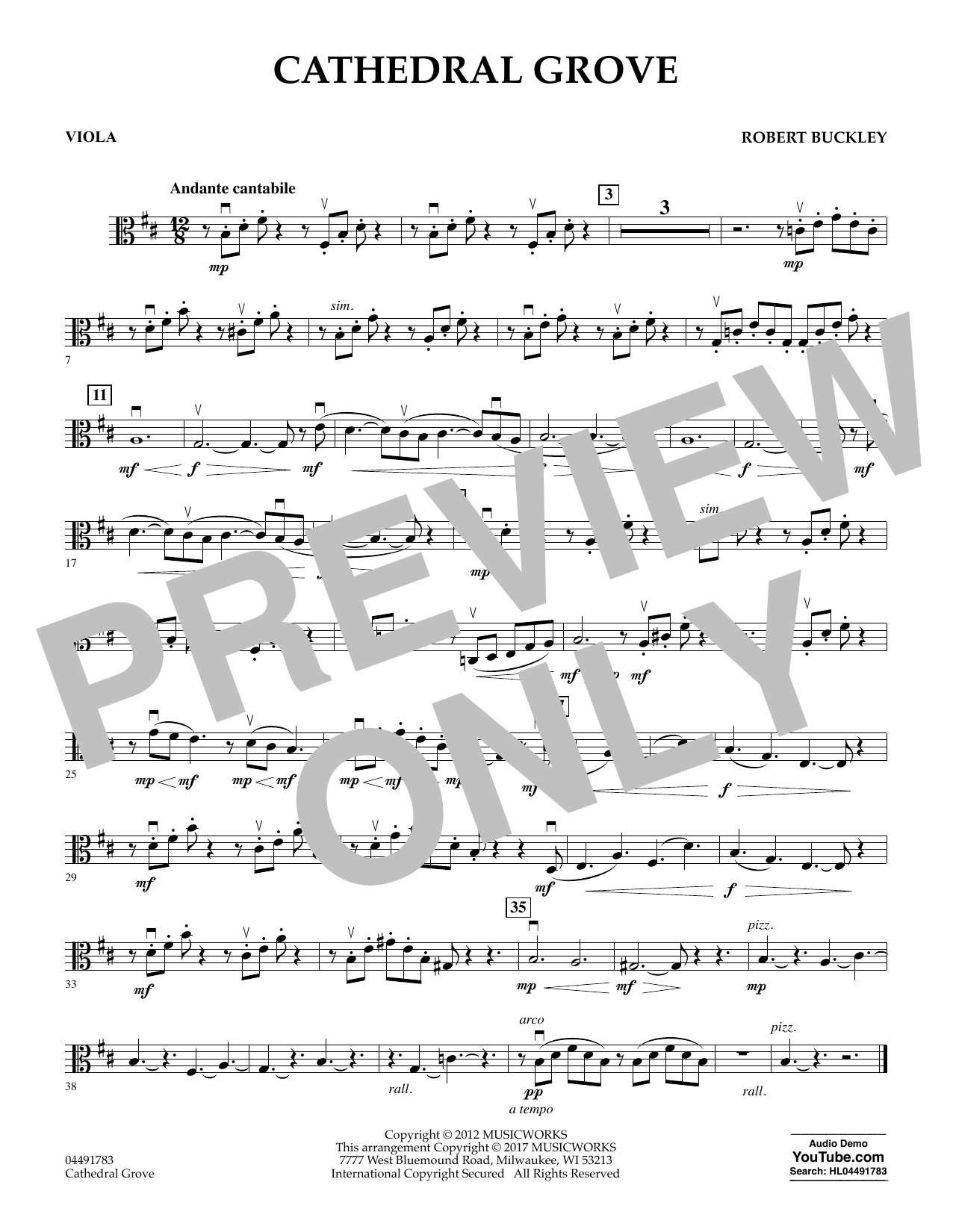 Learn to play Robert Buckley Cathedral Grove - Viola sheet music for Orchestra in minutes. Robert Buckley Cathedral Grove - Viola sheet music notes and chords. Download Printable PDF.