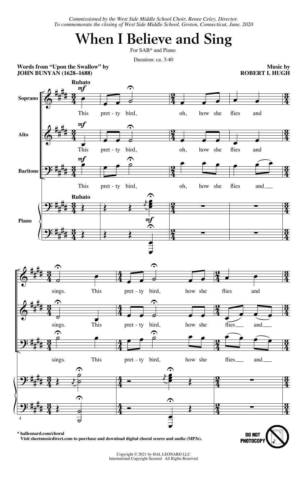 Learn to play Robert I. Hugh When I Believe And Sing sheet music for SAB Choir in minutes. Price: 3.9900$ Robert I. Hugh When I Believe And Sing sheet music notes and chords arranged for SAB Choir