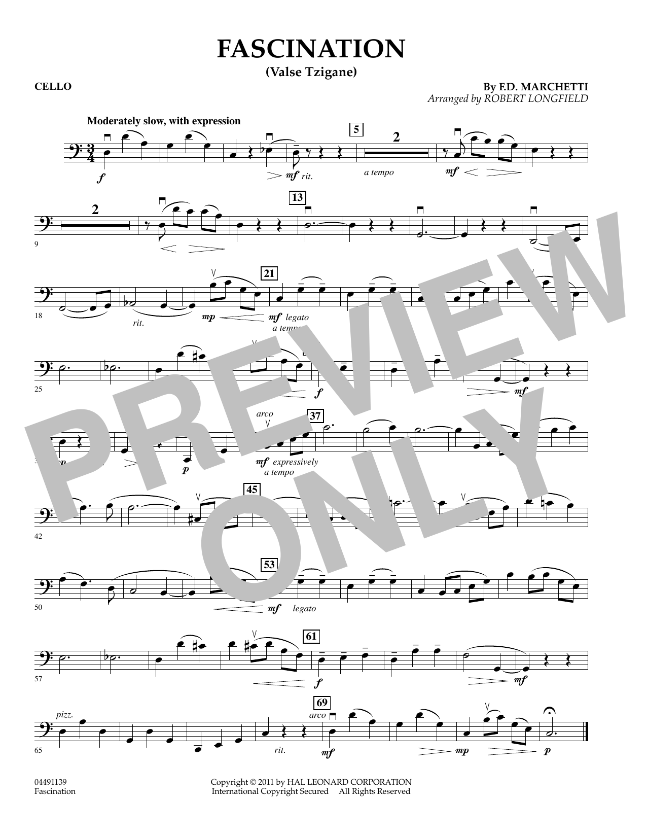 Learn to play Robert Longfield Fascination (Valse Tzigane) - Cello sheet music for String Quartet in minutes. Price: 7.8900$ Robert Longfield Fascination (Valse Tzigane) - Cello sheet music notes and chords arranged for String Quartet