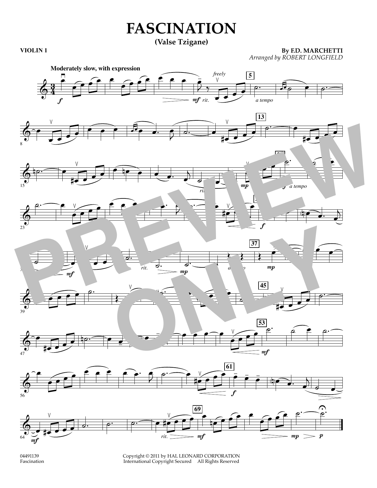 Learn to play Robert Longfield Fascination (Valse Tzigane) - Violin 1 sheet music for String Quartet in minutes. Price: 7.8900$ Robert Longfield Fascination (Valse Tzigane) - Violin 1 sheet music notes and chords arranged for String Quartet