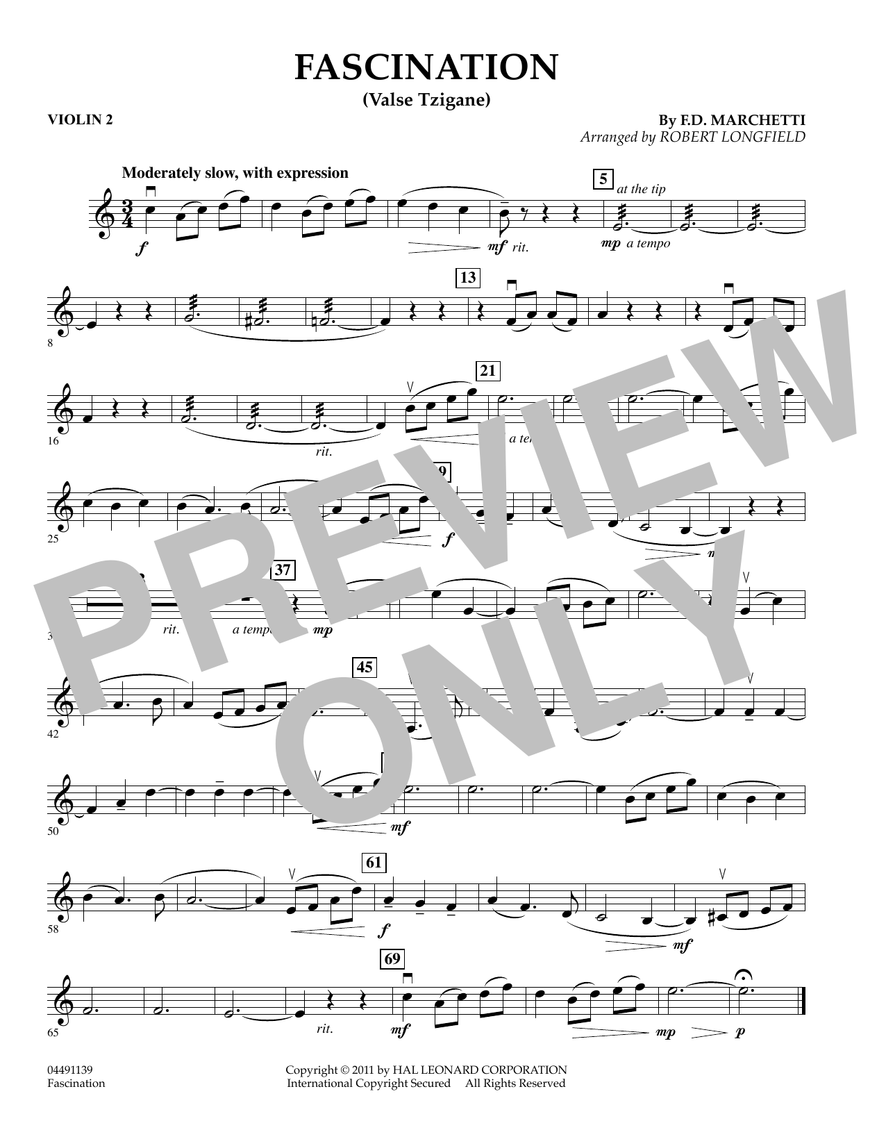 Learn to play Robert Longfield Fascination (Valse Tzigane) - Violin 2 sheet music for String Quartet in minutes. Price: 7.8900$ Robert Longfield Fascination (Valse Tzigane) - Violin 2 sheet music notes and chords arranged for String Quartet