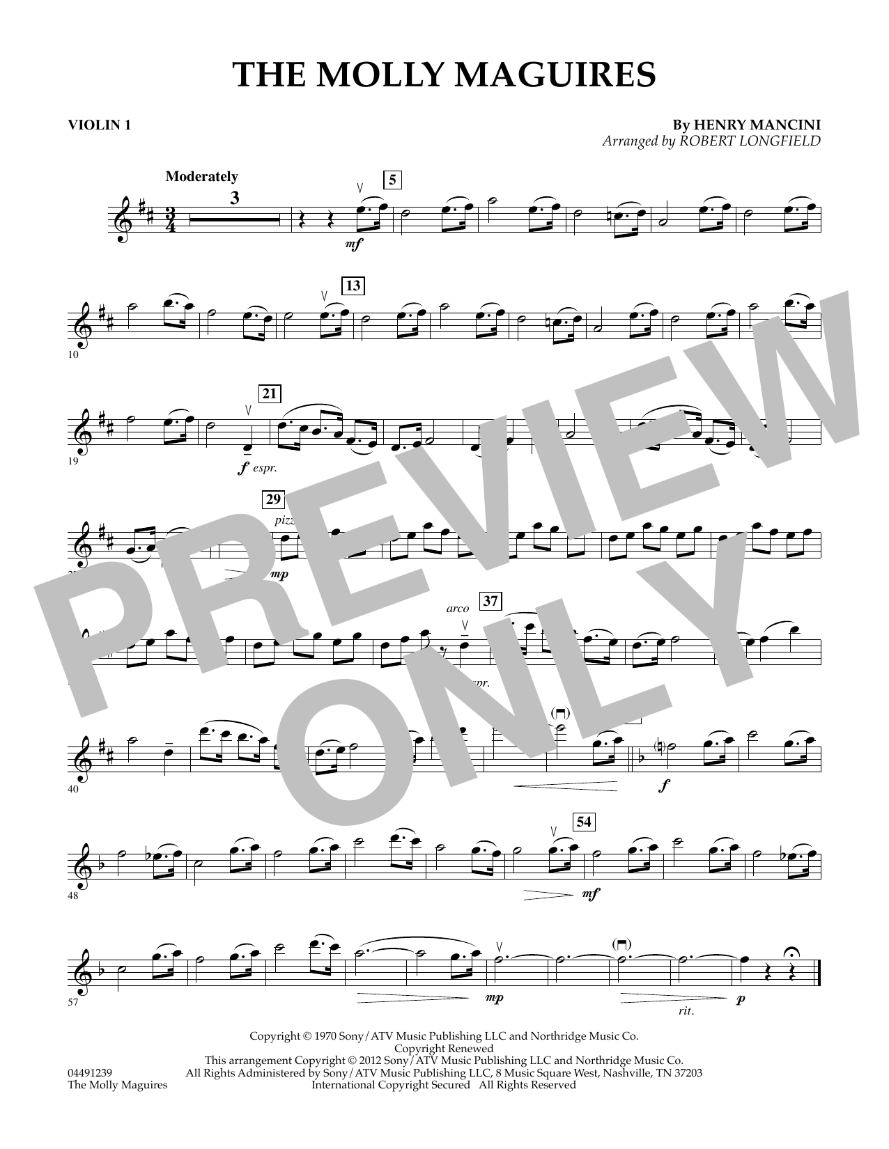 Learn to play Robert Longfield The Molly Maguires - Violin 1 sheet music for String Quartet in minutes. Price: 7.8900$ Robert Longfield The Molly Maguires - Violin 1 sheet music notes and chords arranged for String Quartet