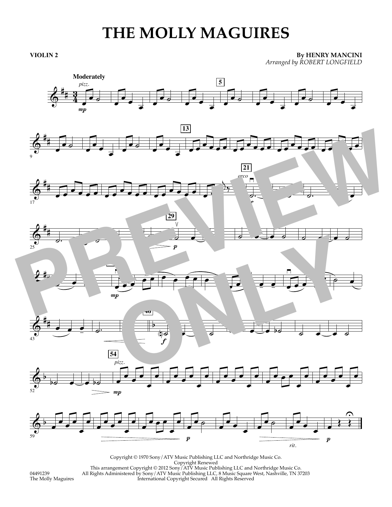 Learn to play Robert Longfield The Molly Maguires - Violin 2 sheet music for String Quartet in minutes. Price: 7.8900$ Robert Longfield The Molly Maguires - Violin 2 sheet music notes and chords arranged for String Quartet