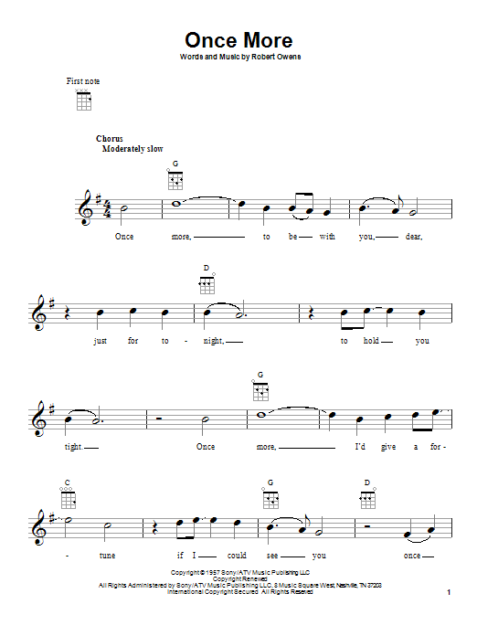 Robert Owens Once More sheet music notes and chords. Download Printable PDF.