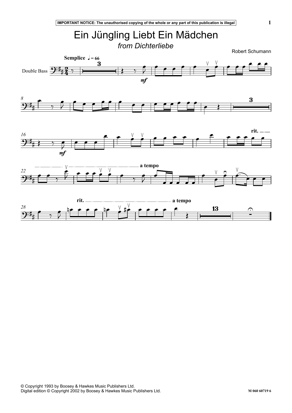 Learn to play Robert Schumann Ein Jungling Liebt Ein Madchen from Dichterliebe sheet music for Instrumental Solo in minutes. Price: 5.9900$ Robert Schumann Ein Jungling Liebt Ein Madchen from Dichterliebe sheet music notes and chords arranged for Instrumental Solo