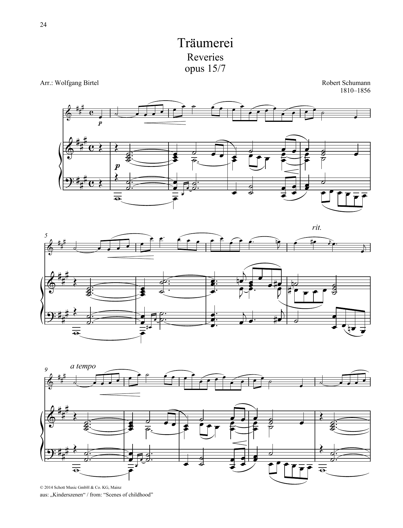 Robert Schumann Rêveries sheet music notes and chords. Download Printable PDF.