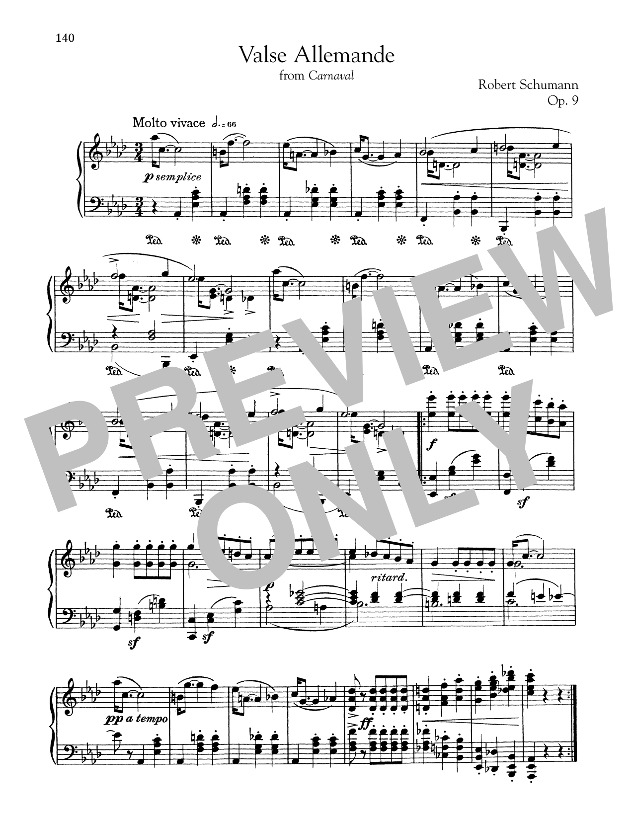 Robert Schumann Valse Allemande sheet music notes and chords. Download Printable PDF.