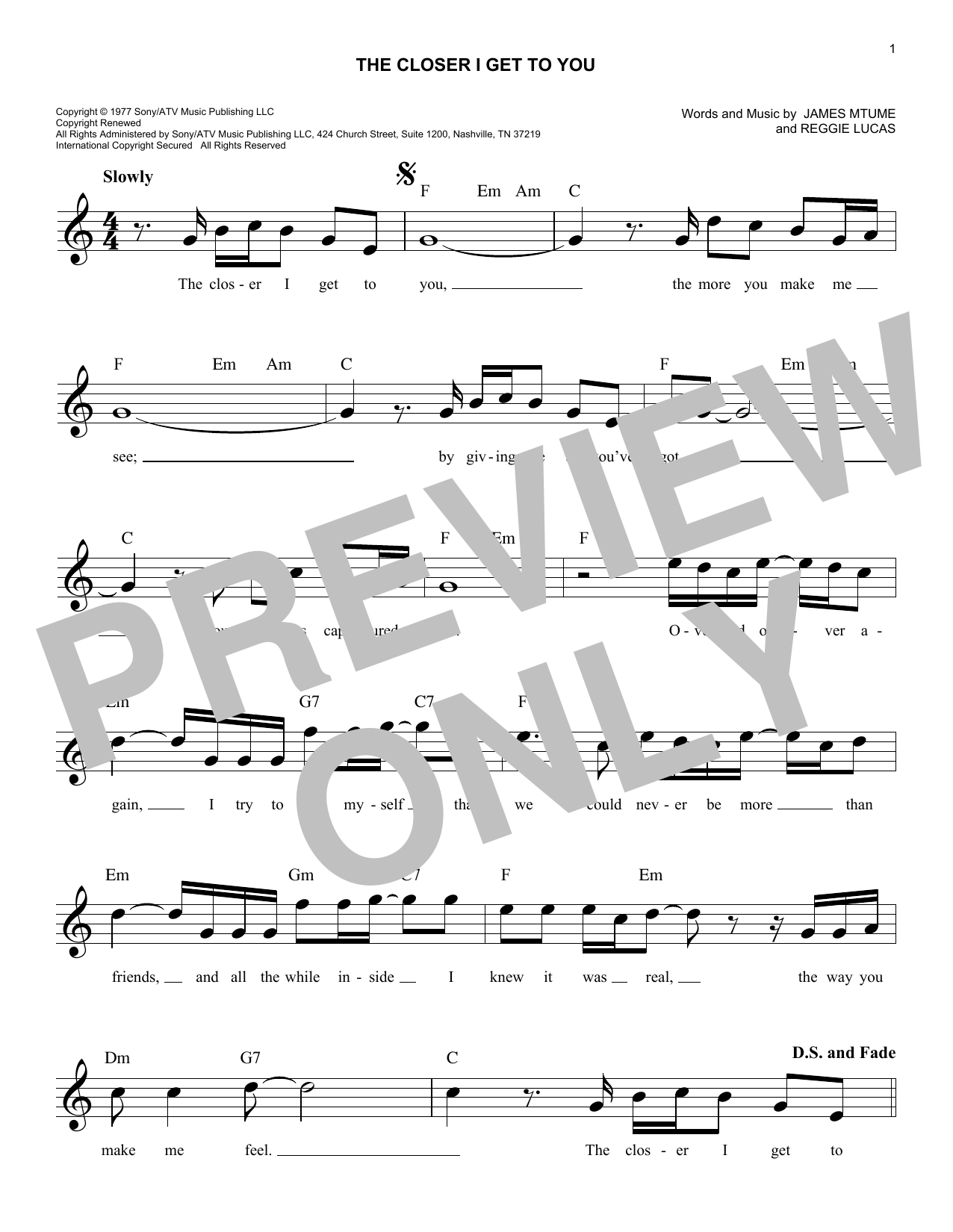 Learn to play Roberta Flack & Donny Hathaway The Closer I Get To You sheet music for Easy Lead Sheet / Fake Book in minutes. Price: 5.9900$ Roberta Flack & Donny Hathaway The Closer I Get To You sheet music notes and chords arranged for Easy Lead Sheet / Fake Book
