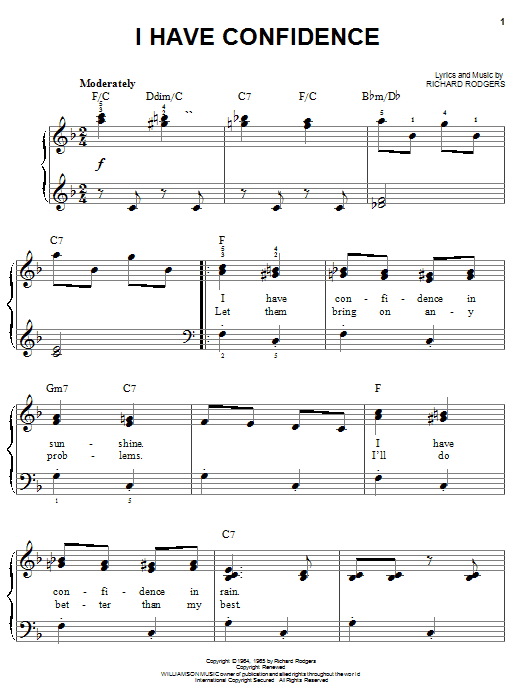 Julie Andrews I Have Confidence (from The Sound Of Music) sheet music notes and chords. Download Printable PDF.