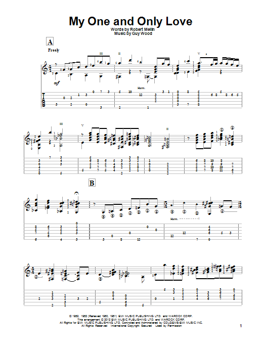 Learn to play Rodgers & Hart My One And Only Love sheet music for Solo Guitar in minutes. Rodgers & Hart My One And Only Love sheet music notes and chords. Download Printable PDF.