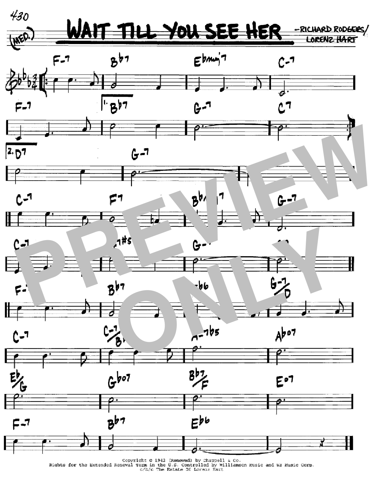 Learn to play Rodgers & Hart Wait Till You See Her sheet music for Lead Sheet / Fake Book in minutes. Price: 5.9900$ Rodgers & Hart Wait Till You See Her sheet music notes and chords arranged for Lead Sheet / Fake Book