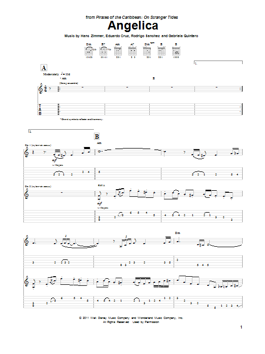 Rodrigo y Gabriela Angelica sheet music notes and chords. Download Printable PDF.