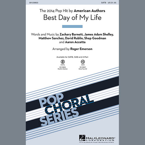 Best Day Of My Life (arr. Roger Emerson) cover image