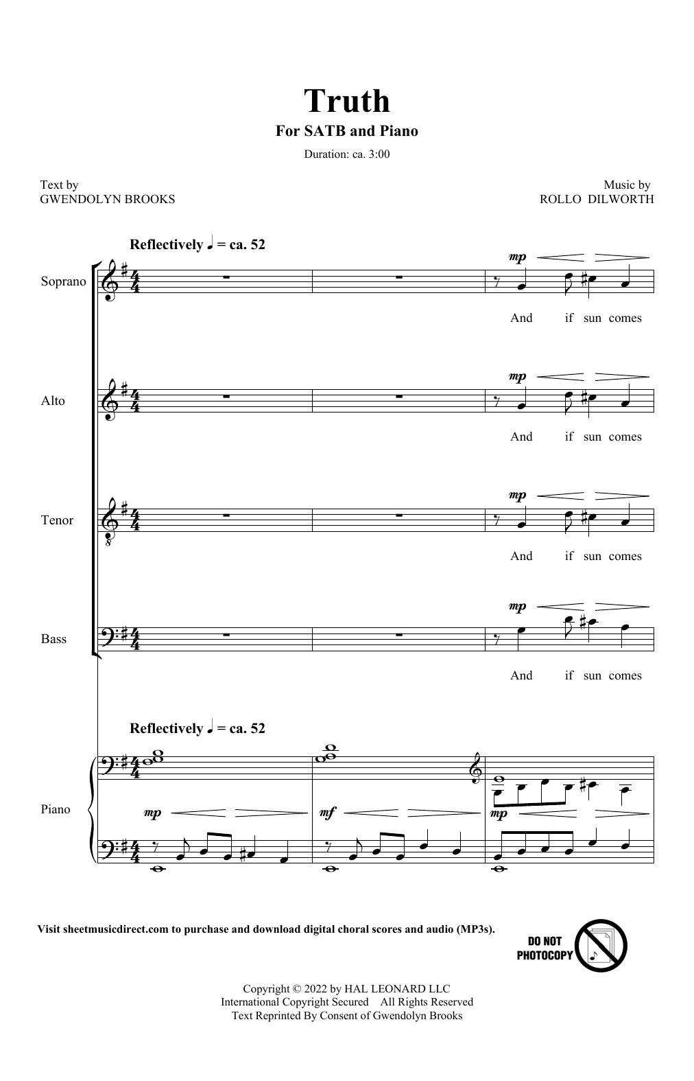 Rollo Dilworth Truth Sheet Music Chords And Lyrics Download Printable Concert Pdf Score 1206344 1792