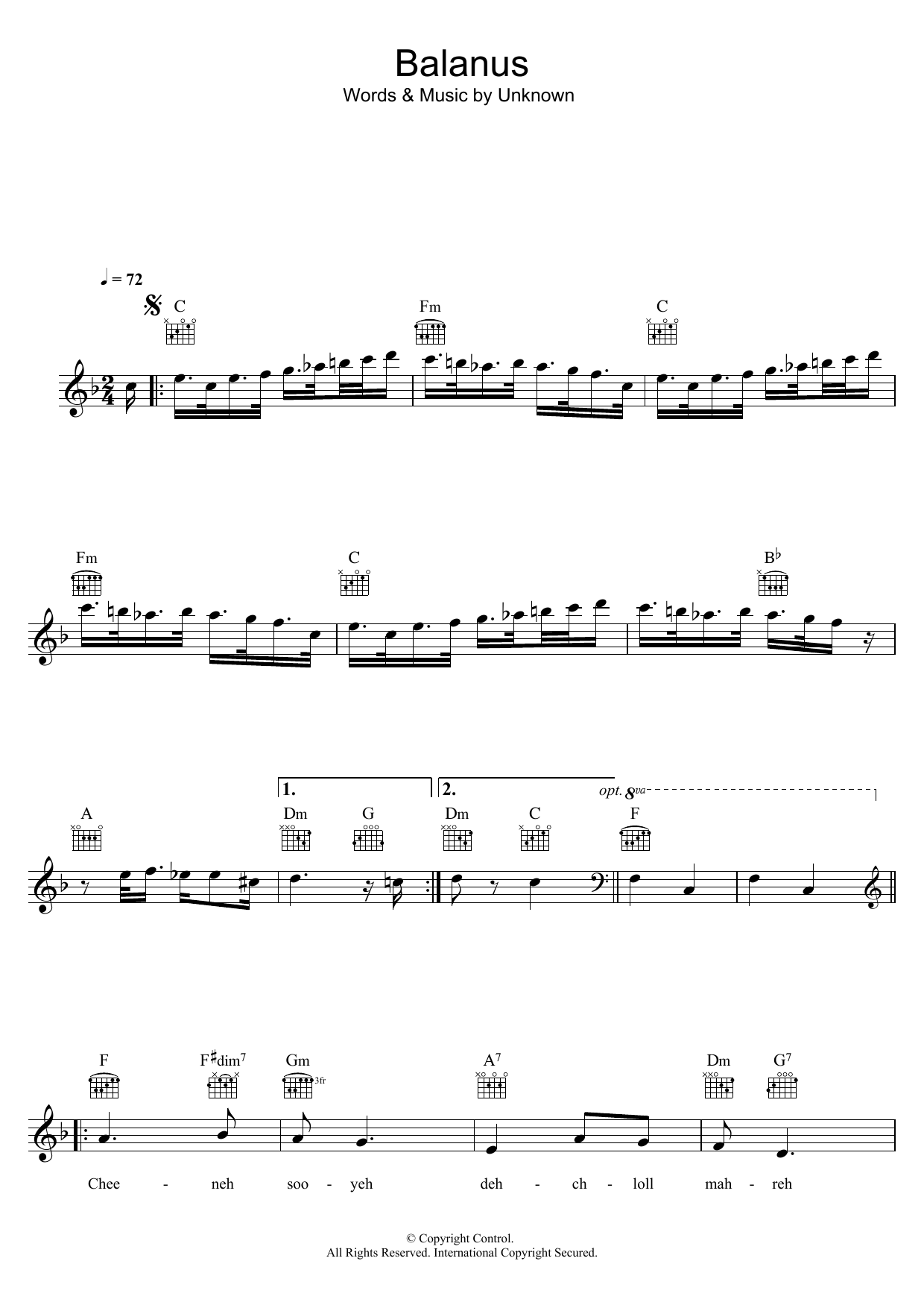 Romica Puceanu Balanus sheet music notes and chords. Download Printable PDF.