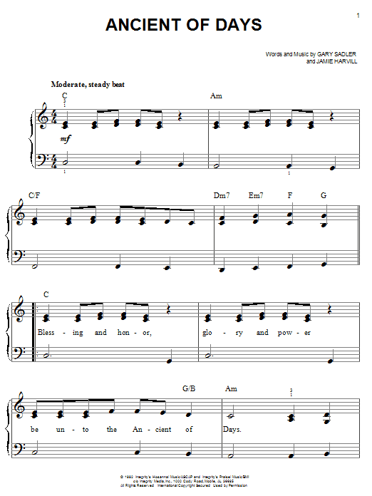 Petra Ancient Of Days sheet music notes and chords. Download Printable PDF.