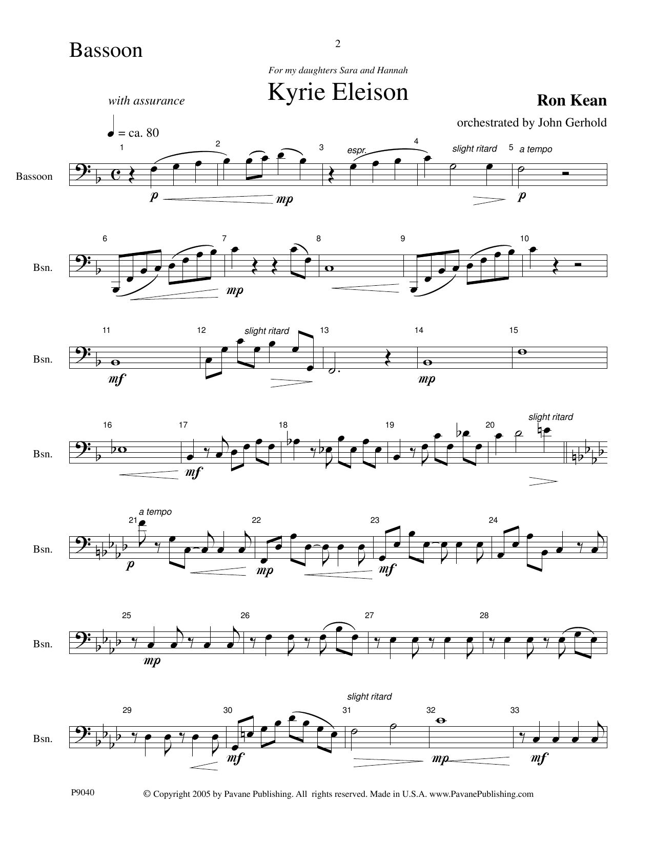 Learn to play Ron Kean American Mass (Chamber Orchestra) (arr. John Gerhold) - Bassoon sheet music for Choir Instrumental Pak in minutes. Price: 6.9900$ Ron Kean American Mass (Chamber Orchestra) (arr. John Gerhold) - Bassoon sheet music notes and chords arranged for Choir Instrumental Pak