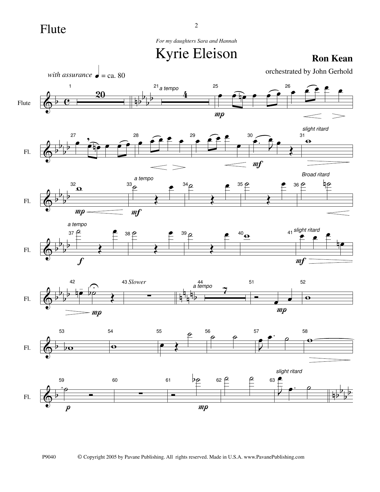 Learn to play Ron Kean American Mass (Chamber Orchestra) (arr. John Gerhold) - Flute sheet music for Choir Instrumental Pak in minutes. Price: 6.9900$ Ron Kean American Mass (Chamber Orchestra) (arr. John Gerhold) - Flute sheet music notes and chords arranged for Choir Instrumental Pak