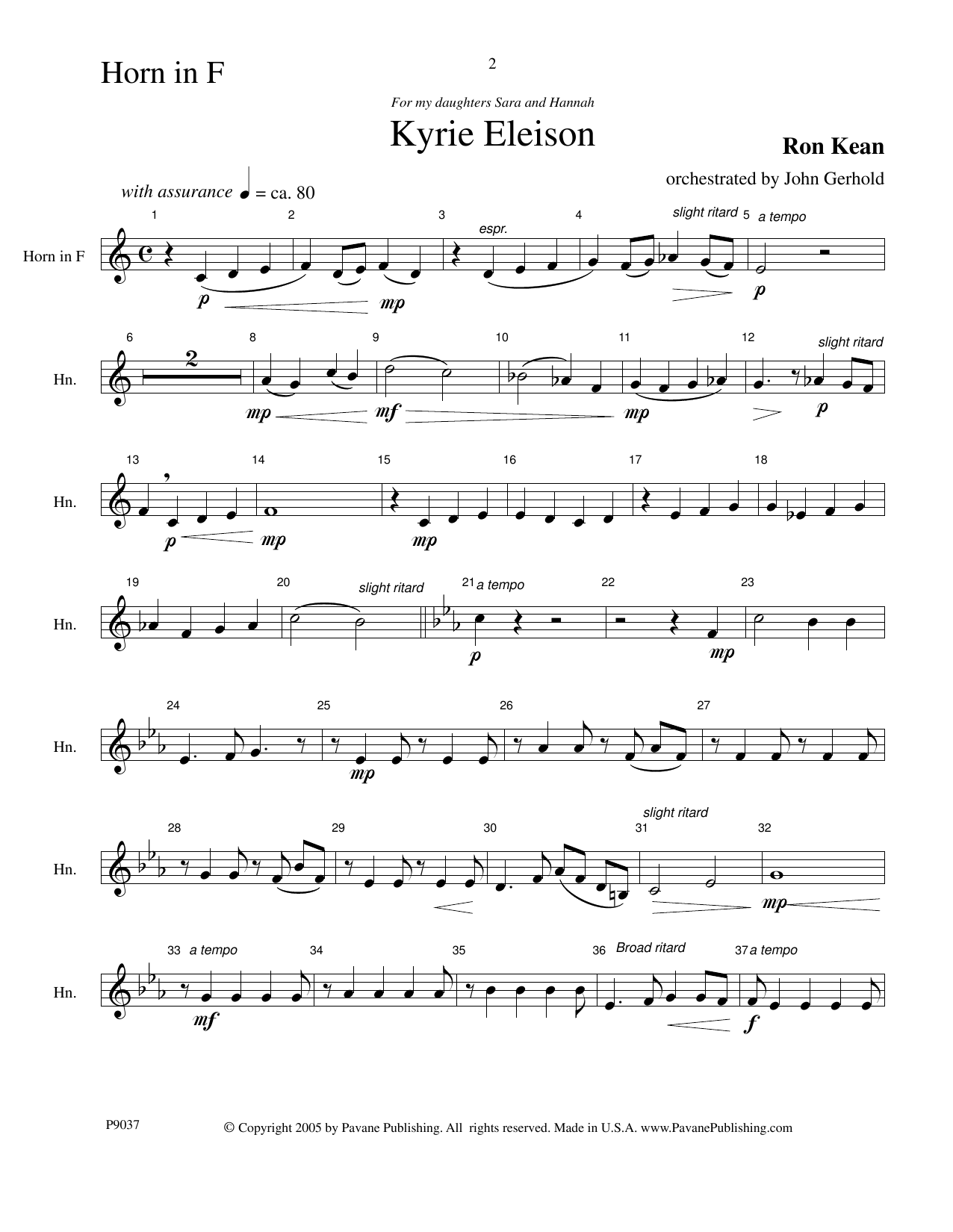 Learn to play Ron Kean American Mass (Chamber Orchestra) (arr. John Gerhold) - Horn in F sheet music for Choir Instrumental Pak in minutes. Price: 6.9900$ Ron Kean American Mass (Chamber Orchestra) (arr. John Gerhold) - Horn in F sheet music notes and chords arranged for Choir Instrumental Pak