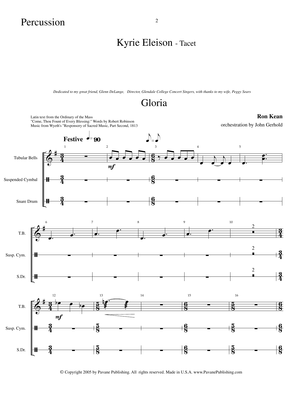 Learn to play Ron Kean American Mass (Chamber Orchestra) (arr. John Gerhold) - Percussion sheet music for Choir Instrumental Pak in minutes. Price: 6.9900$ Ron Kean American Mass (Chamber Orchestra) (arr. John Gerhold) - Percussion sheet music notes and chords arranged for Choir Instrumental Pak