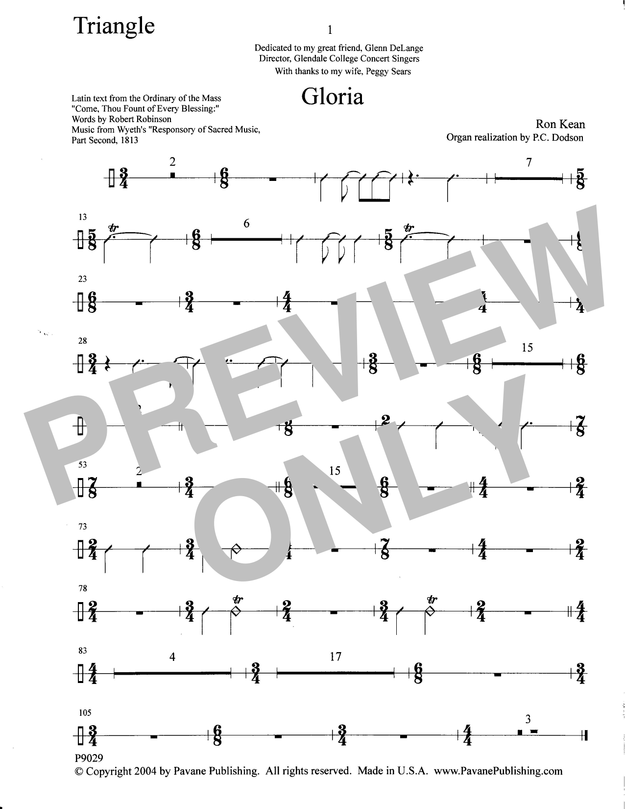 Learn to play Ron Kean Gloria - Triangle sheet music for Choir Instrumental Pak in minutes. Price: 6.9900$ Ron Kean Gloria - Triangle sheet music notes and chords arranged for Choir Instrumental Pak
